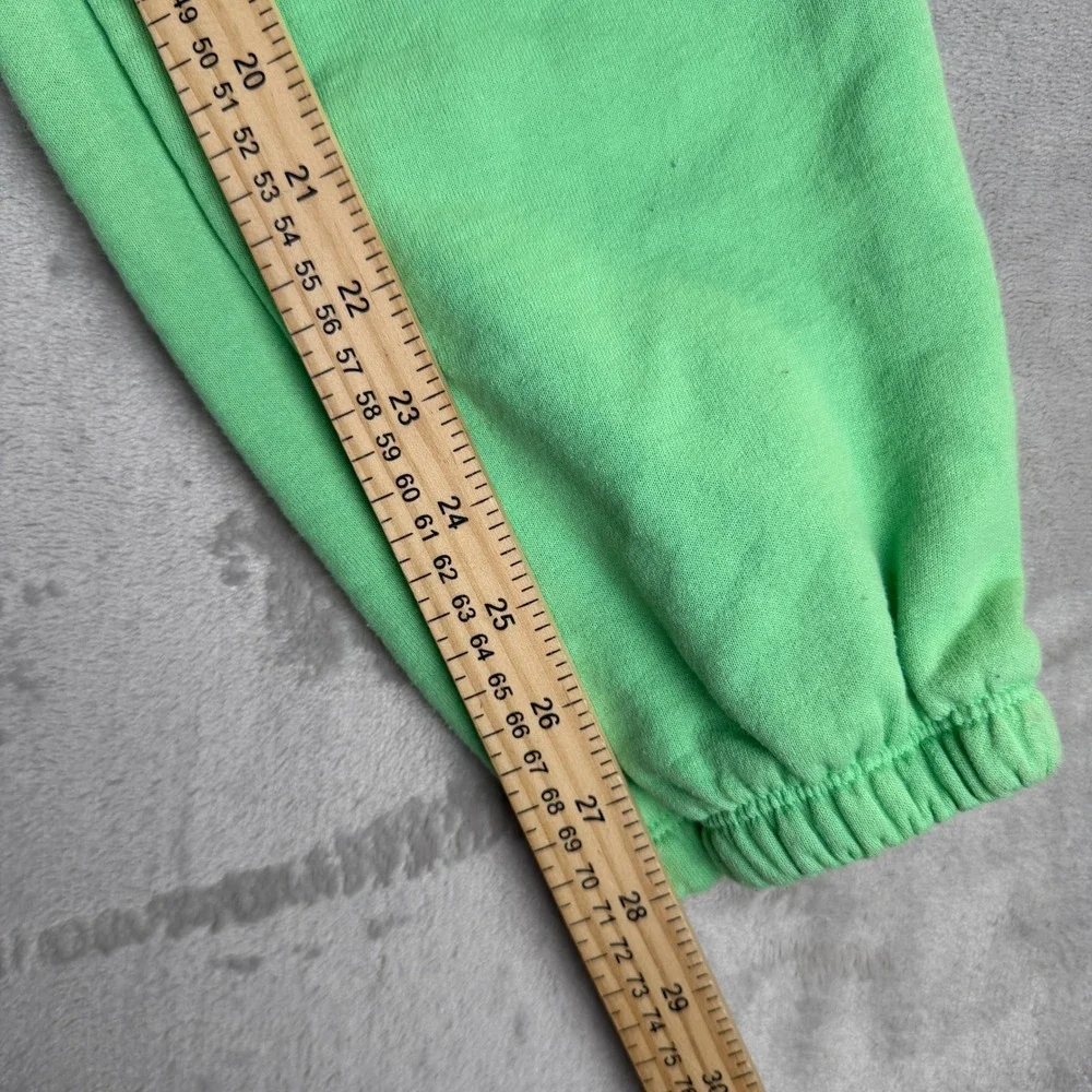 Champion‎ Womens XS Green Jogger Sweatpants High Rise Fleece Lined Drawstring